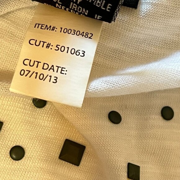 Torrid top womens white with blings dark brown, size 2(SALE) - Picture 9 of 10